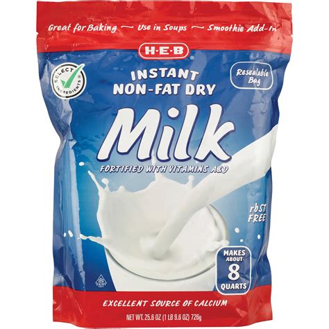 H E B Instant Nonfat Dry Milk Shop Milk At H E B