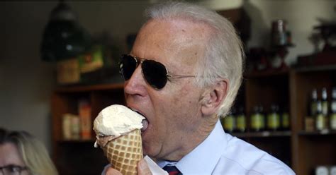 Joe Biden Eating Ice Cream Popsugar Celebrity
