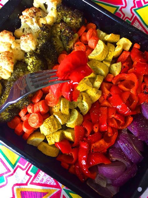 Rainbow Vegetables Recipe Easy Healthy Oven Roasted Veggies