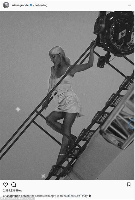 Ariana Grande Stuns In Behind The Scenes From No Tears Left To Cry Daily Mail Online
