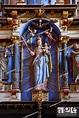 Statue of Mary in Liebfrauenkirche Church in Oberwesel, Rhineland ...