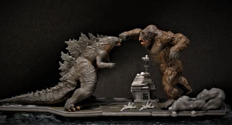 Godzilla Vs Kong On Aircraft Carrier Model Kit By Legrandzilla On