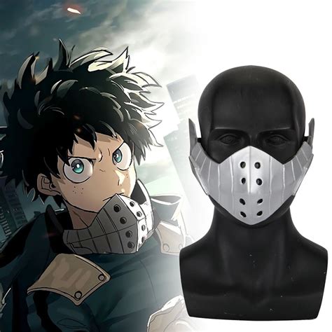 anime  hero academia izuku midoriya cosplay mask pvc boku  hero ac
