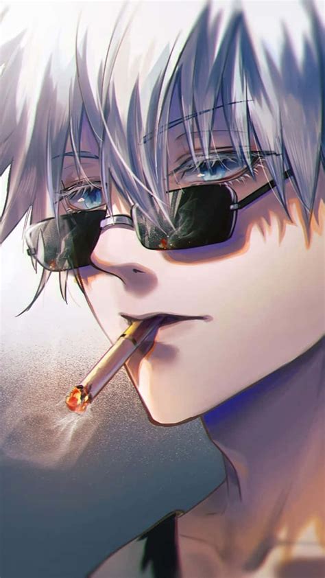 Download Nice Anime Smoking Gojo Satoru Wallpaper