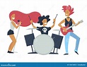 Gênero Musical Da Rocha Da Faixa, Dos Povos Das Músicas Que Jogam Junto ...