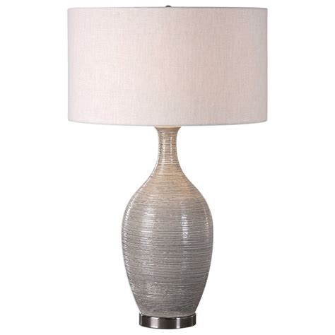 Uttermost Table Lamps 27518 Dinah Gray Textured Table Lamp Corner