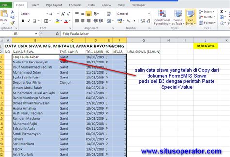 Cara Sederhana Menghitung Usia Siswa Dengan Microsoft Excel BLOG