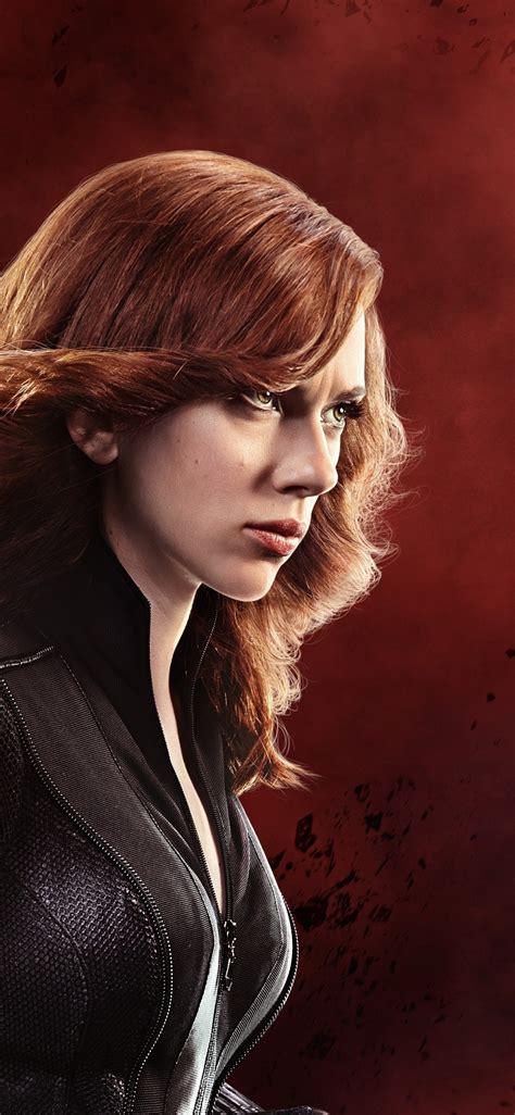 Download Wallpaper 1125x2436 Black Widow Scarlett Johansson Civil War