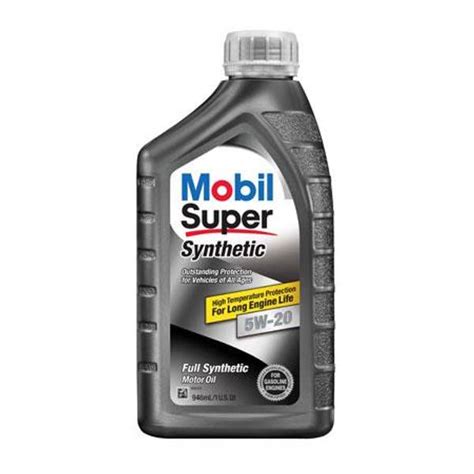Mobil Super 5w 20 Synthetic Motor Oil