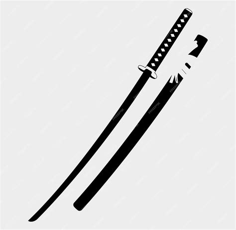 Premium Vector Katana Samurai Sword Silhouette Ninja Weapon Illustration