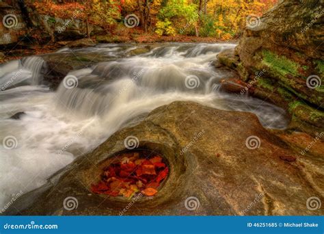 Beautiful Berea Falls In Autumn Stock Image Image Of River Cascade