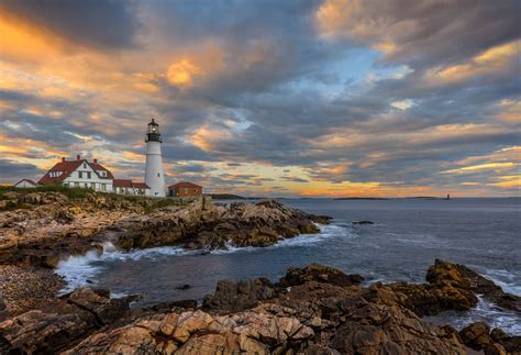 Portland Head Lighthouse South Portland Maine смотреть Обои на