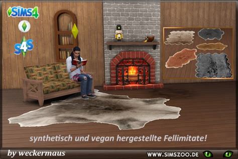 Blackys Sims 4 Zoo Fur Blanket By Weckermaus • Sims 4 Downloads