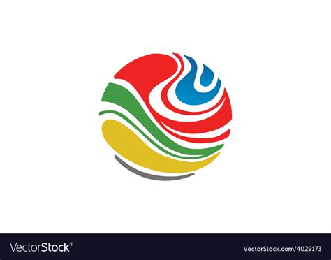 Abstract Colorful Globe Logo Royalty Free Vector Image