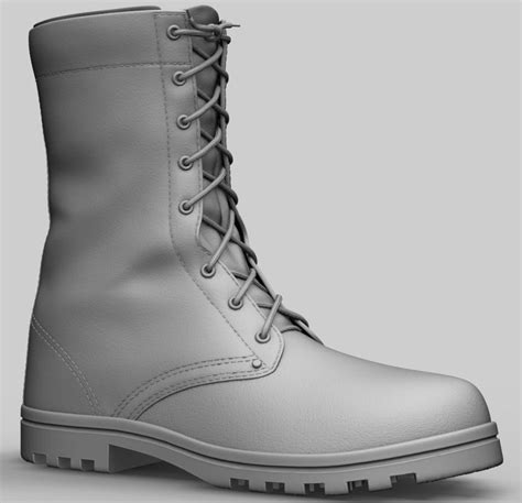 Zbrush Army Boot 3d Model Turbosquid 1253424