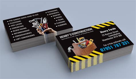 Top 28 Examples Of Unique Construction Business Cards