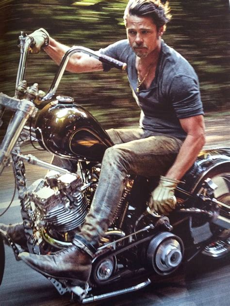 Cruising around on motorcycles is one of his other passions beside his wife angelina jolie. dd933d33c1ff100e2d21aa2b52b9aa3f.jpg (736×981) | Brad pitt ...