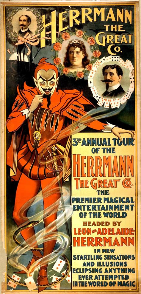 Vintage Magician Poster Herrmann The Great Etsy