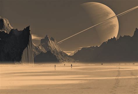 Arte Sci Fi Sci Fi Art Sience Fiction Saturns Moons Space Artwork