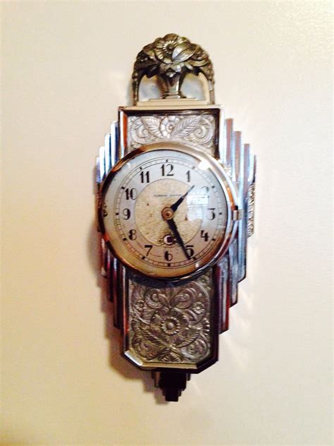 Amazing Manning Bowman Chrome Art Deco Wall Clock Art Deco Clock Art