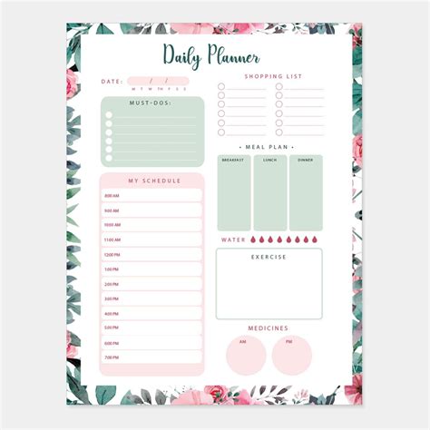 Daily Planner 50 Sheets Of 8 5 X 11 Inches Undated Checklist Organizer