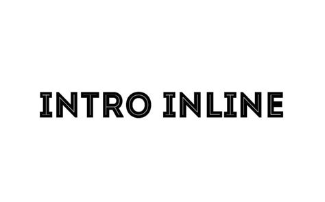 Intro Inline Font Free Download Fonts Bee