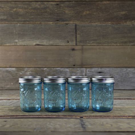 Ball Elite Blue Wide Mouth Pint Canning Jars Set Of 4 Home Canning