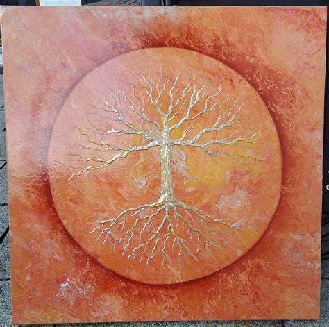 Lebensbaum 2022 Meditation Lebensbaum Orange Baum Des Lebens Von