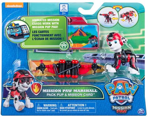 Paw Patrol Mission Paw Pack Pup Mission Card Mission Paw Marshall