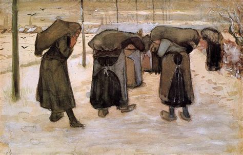 Van Gogh Women Miners Carrying Coal Aquarelle Van Gogh Van Gogh