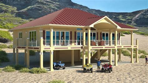 (please refer to the home plan's details sheet to see what foundation options are available for a specific make the most out of your beach living lifestyle with this lovely beach house plan. Clearview 2400P - 2400 sq ft on piers : Beach House Plans by Beach Cat Homes | Beach house plans ...