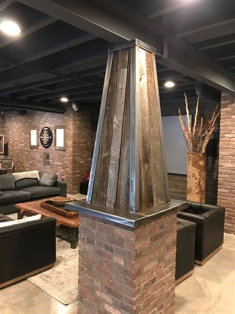 Column Industrial Basement Man Cave Basement Basement House Basement