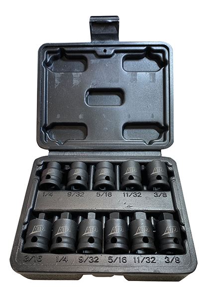 ATD 2811 11 Pc 3 8 Dr 4 Point SAE Pipe Plug Impact Socket Set