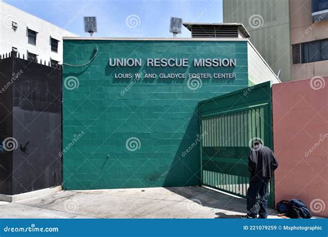 Skid Row Rescue Mission Editorial Stock Image Image Of Homeless