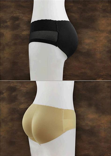 Women Butt Pads Enhancer Panties Padded Hip Underwear Black Size
