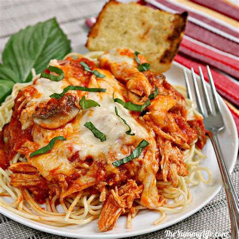 Chicken Spaghetti With Marinara Sauce Real Barta