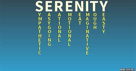 The Meaning Of Serenity Name Meanings