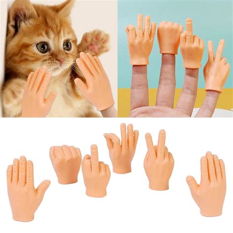 Mini Rubber Finger Hands Puppets Little Finger Props Gag Ts For