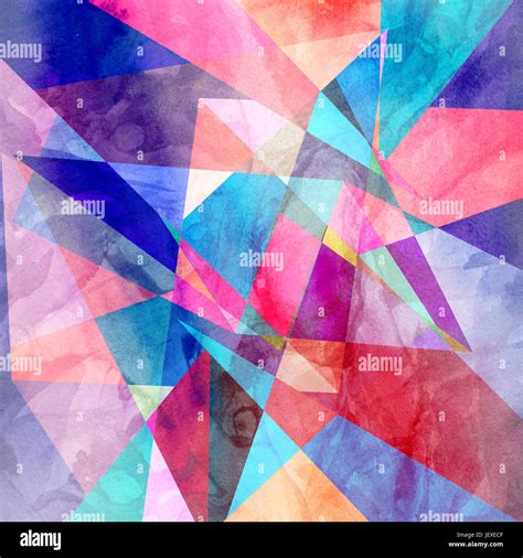 Abstract Watercolor Geometric Background Stock Photo Alamy