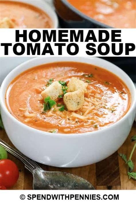 Homemade Tomato Soup Fresh Tomatoes Easy And Fast Spend With Pennies