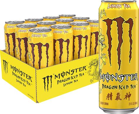 Monster Energy Dragon Iced Lemon Tea 23 Fl Oz Pack Of 12