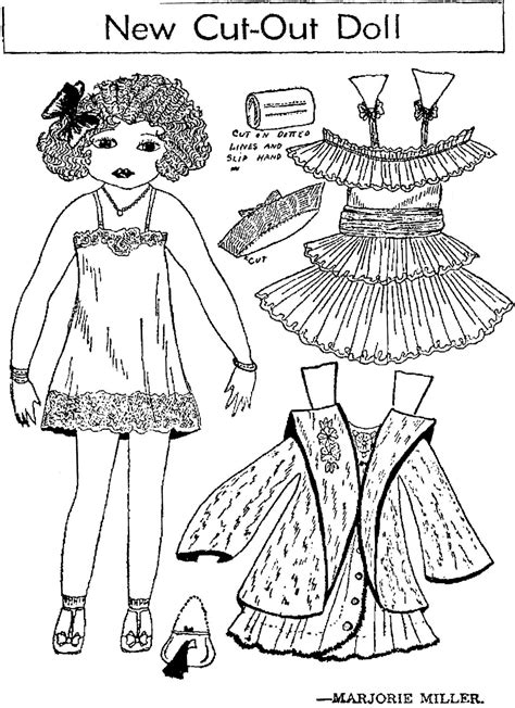 Mostly Paper Dolls Marjorie Miller Paper Dolls 1936