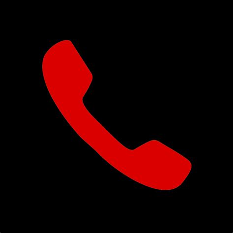 A Red Phone On A Black Background