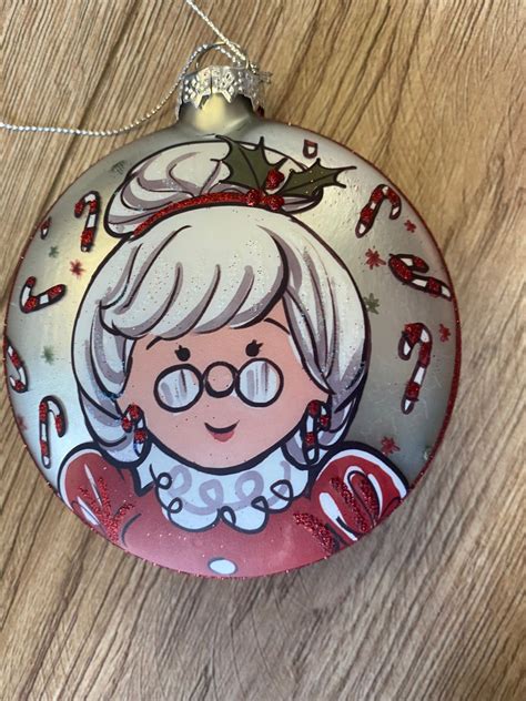 christmas ornaments glass mrs claus the silver strawberry