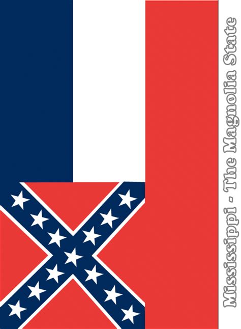 Large Vertical Printable Mississippi State Flag From Netstatecom