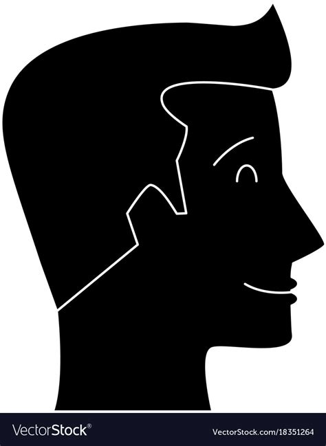 Human Head Silhouette Royalty Free Vector Image
