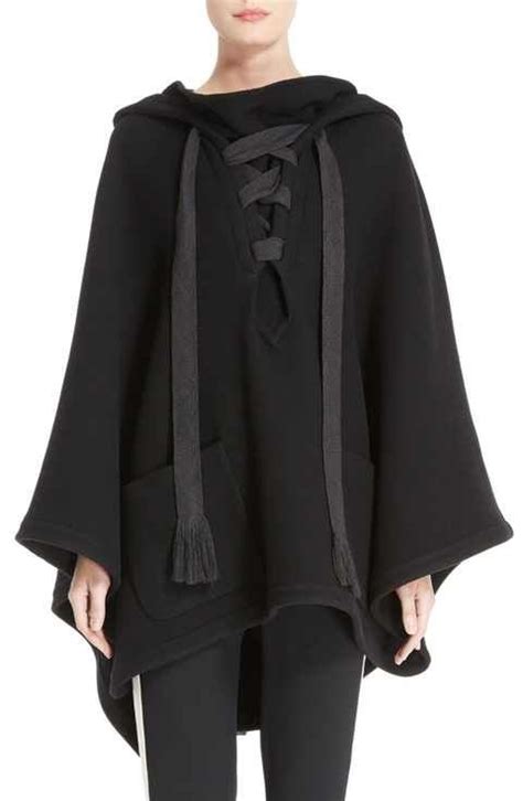 Chloé Tie Front Hooded Cape Fashion Clothes Design Coat Design