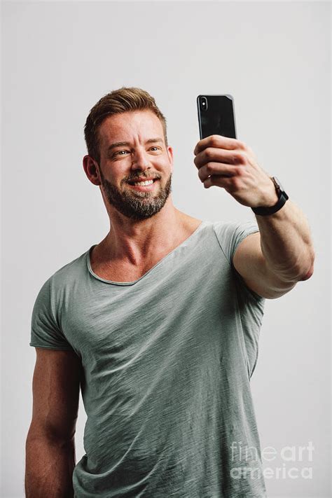 Handsome Man Taking Selfie On The Phone Photograph By Michal Bednarek