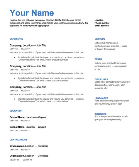 Download microsoft word for windows. Free Product Manager Resume Templates | Aha!