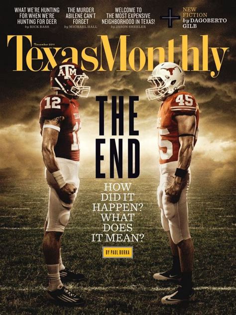 Two Football Players Are Standing On The Cover Of Texass Mouthy News Magazine